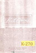 Kent-Owens-Kent Owens 2-20, 2-Way Milling Machine, Parts List Manual Year (1953)-2-20-2-Way-01